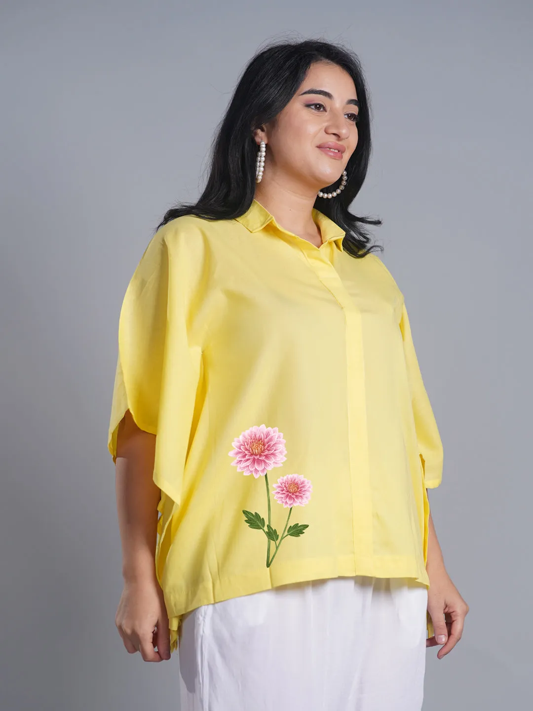 Lemon Kaftan Top - Carnation