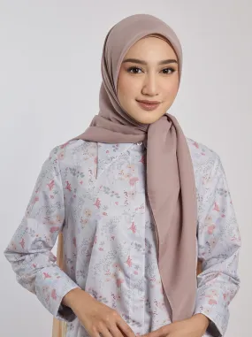 LIGHT VOILE SCARF PLAIN ROSE BROWN