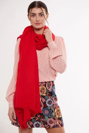 Louche Edie Lightweight Scarf - Red