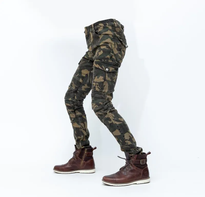 Men's Camouflage Rider Motorcycle Jeans