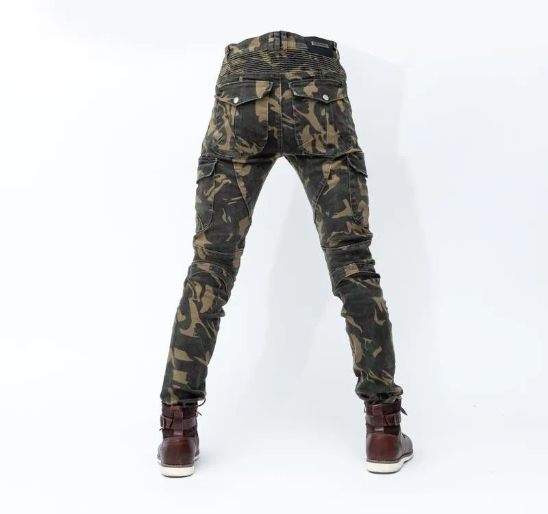 Men's Camouflage Rider Motorcycle Jeans