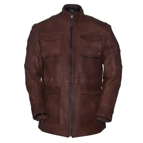 Mens Premium Field Master Leather Brown Coat