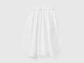 Midi skirt in 100% cotton