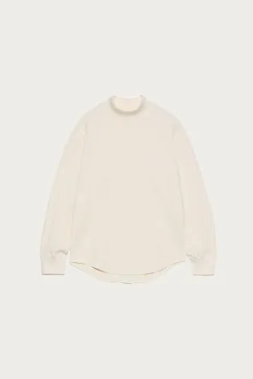 Mock Neck Thermal Sweat - Natural