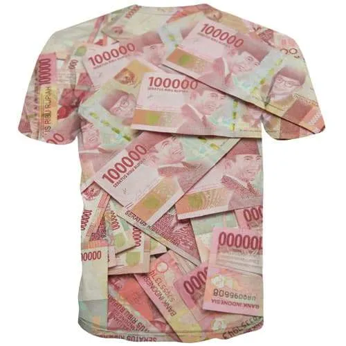 Money T-shirt Men Indonesian Shield Tshirts Cool Indonesia T-shirts Graphic Harajuku Tshirt Anime Gothic Tshirt Printed