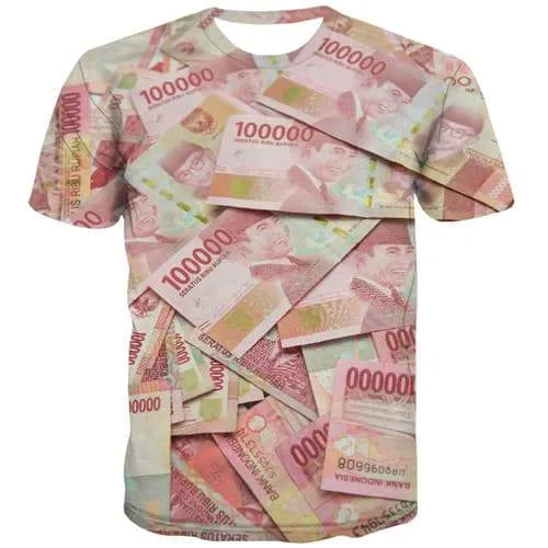 Money T-shirt Men Indonesian Shield Tshirts Cool Indonesia T-shirts Graphic Harajuku Tshirt Anime Gothic Tshirt Printed