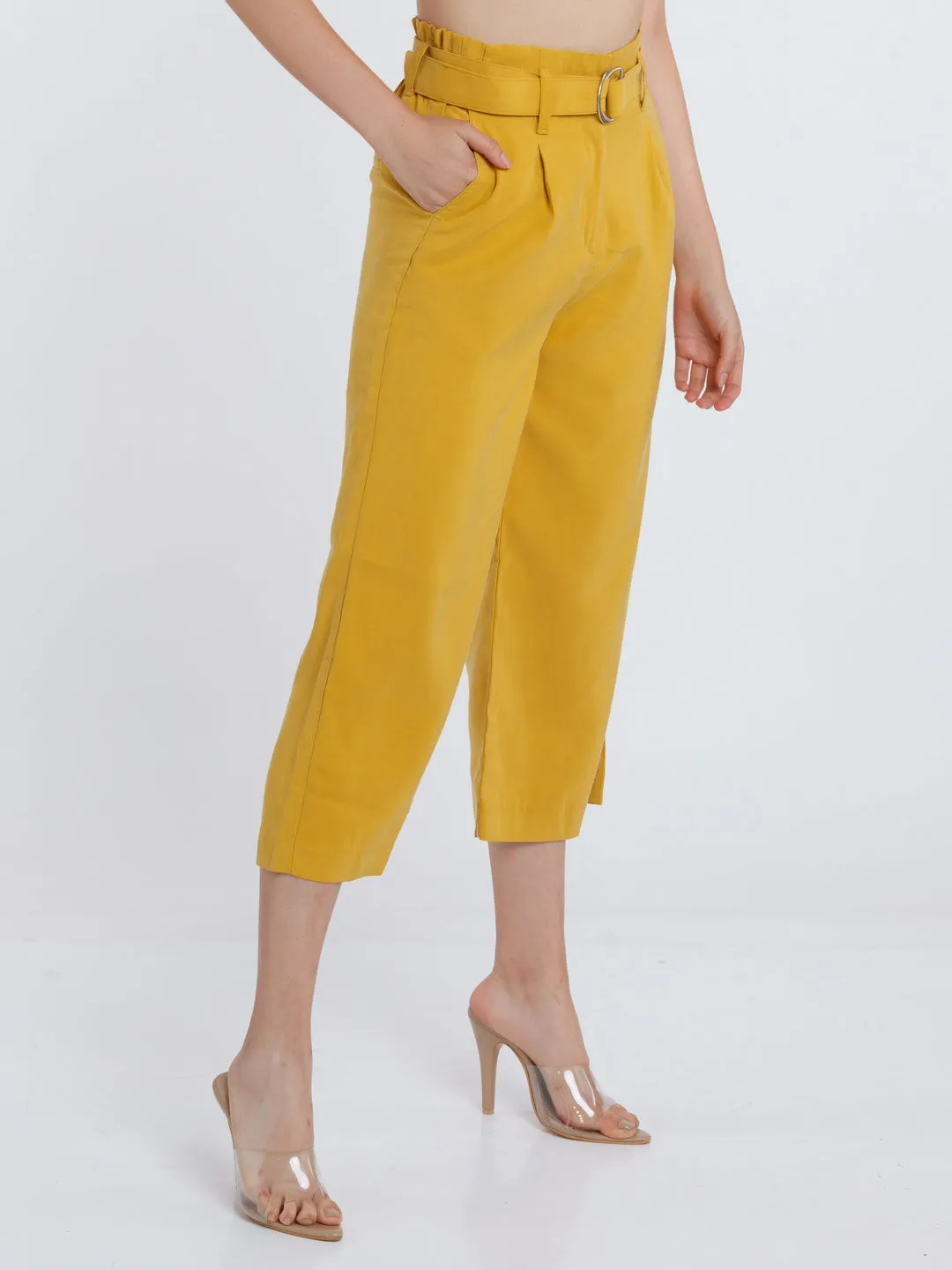 Mustard Solid Culottes