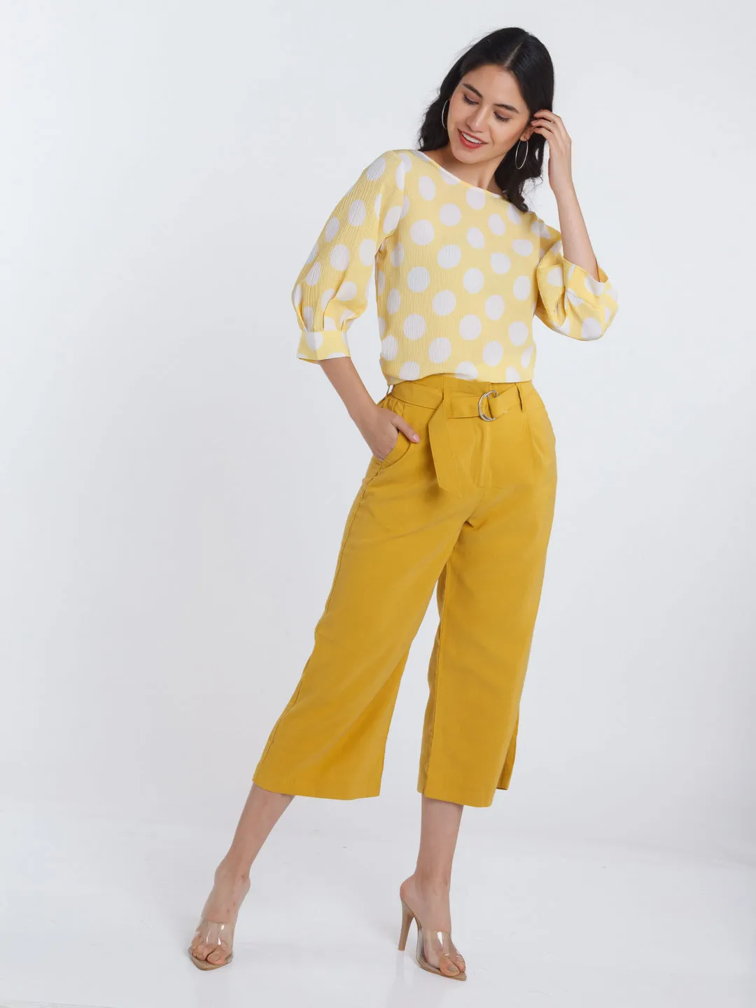 Mustard Solid Culottes