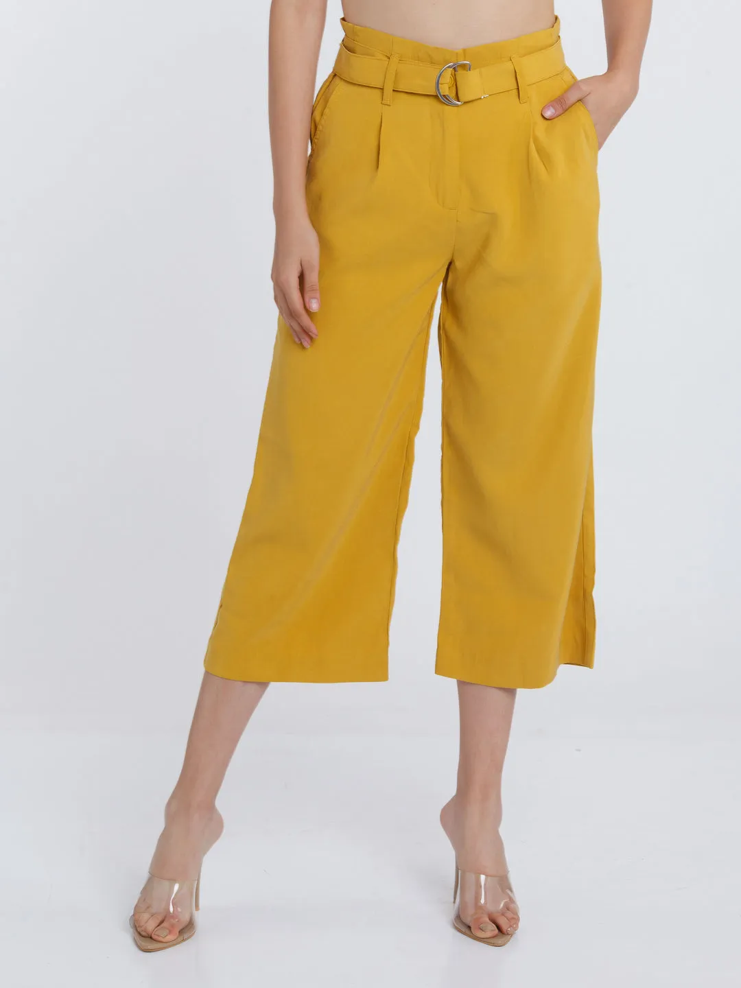 Mustard Solid Culottes