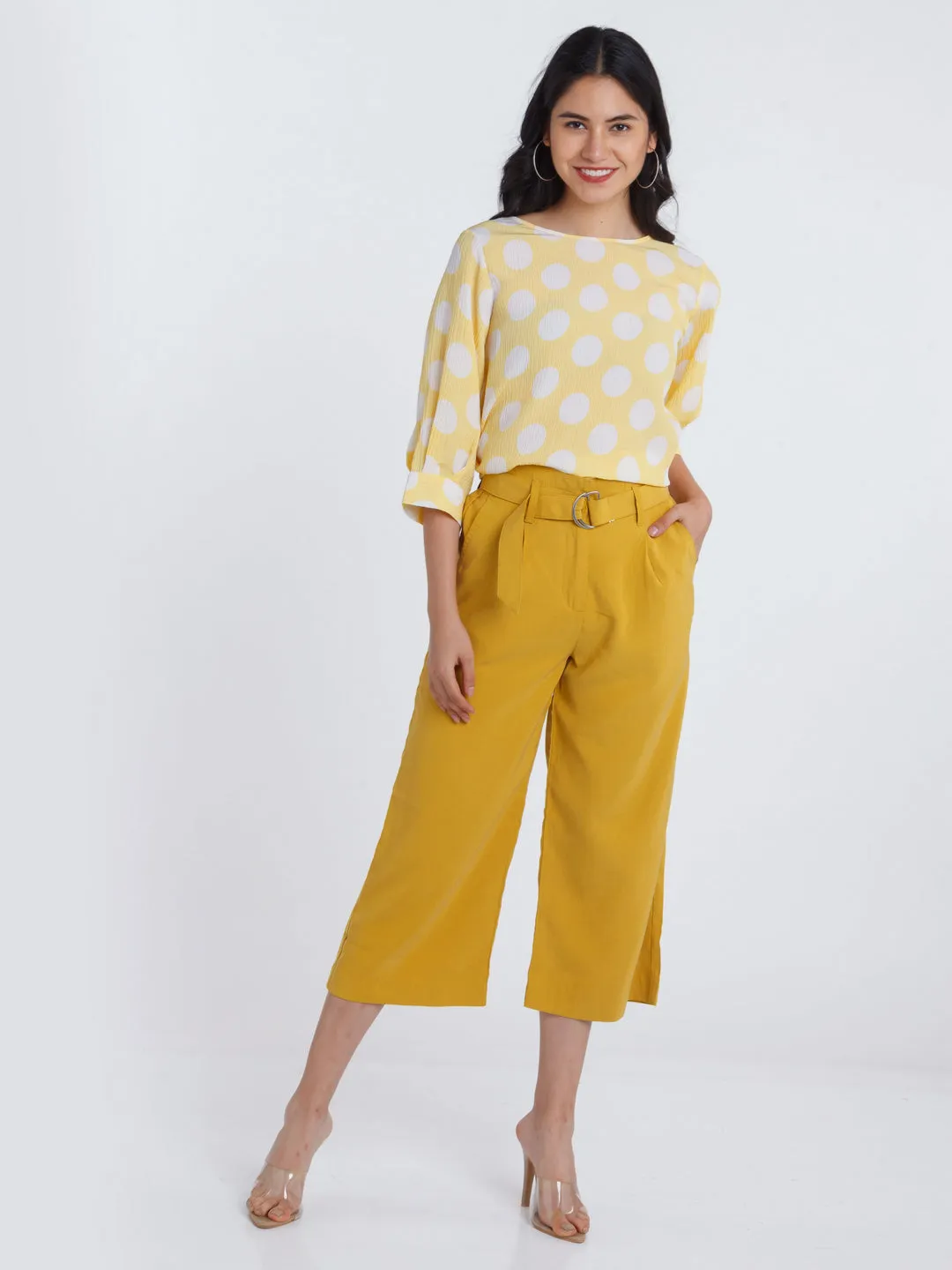 Mustard Solid Culottes