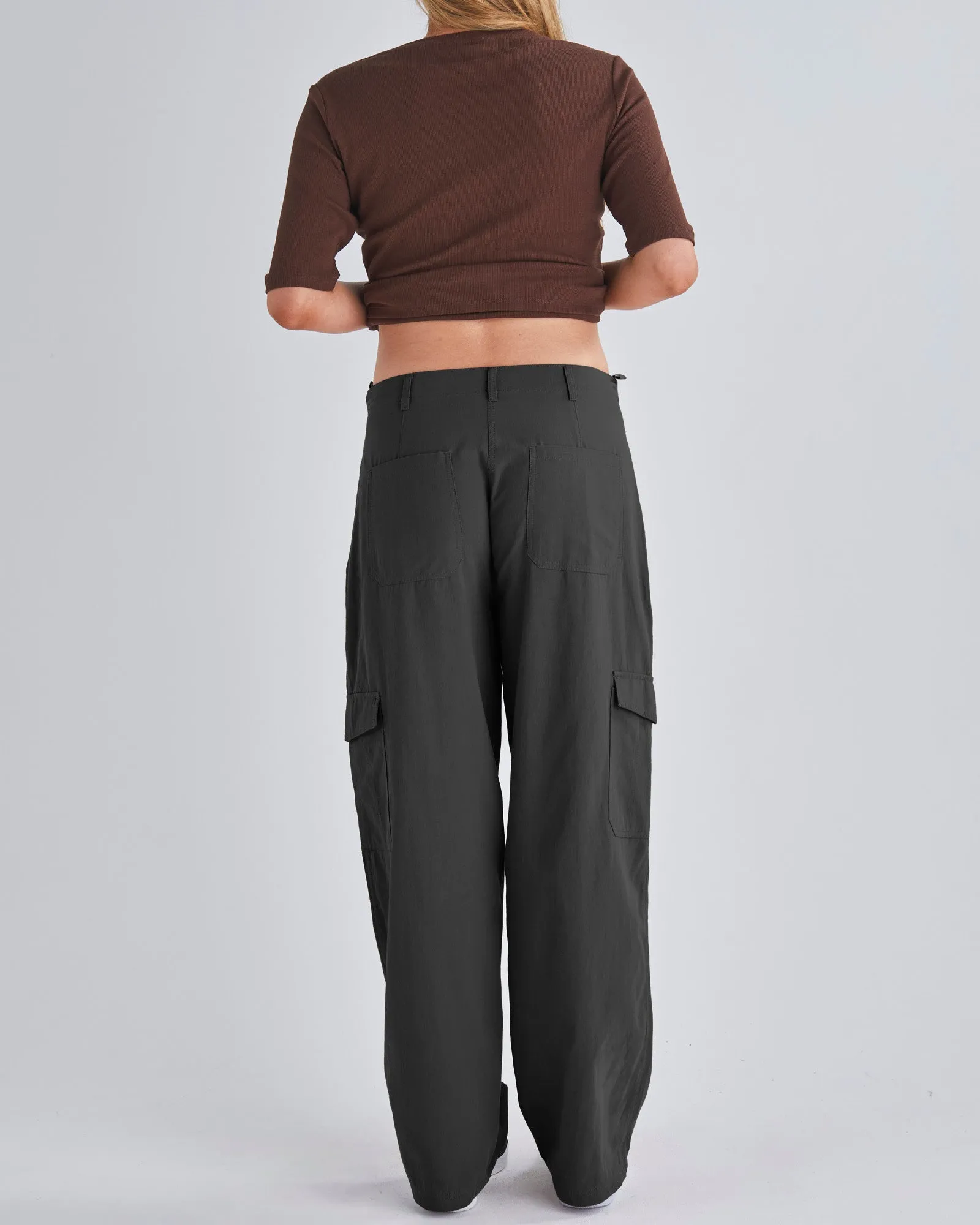 Naomi Maternity Black Cargo Pants