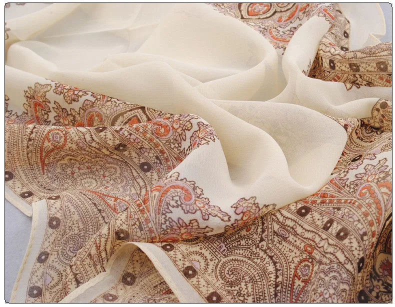 National new summer scarf South Korea female Silk scarves Hand-painted long Print flower Autumn winter Belts Pashmina