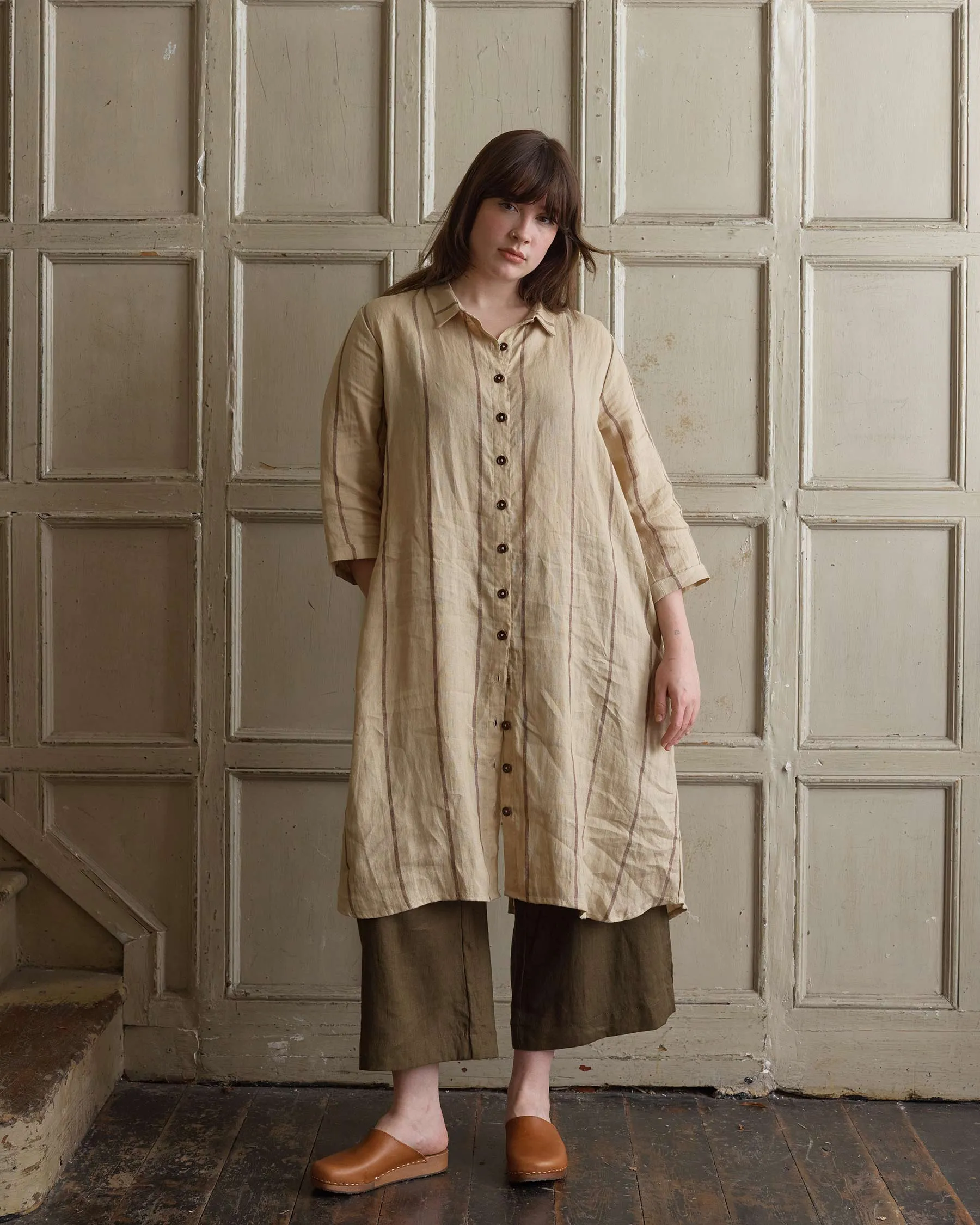 No.39 The Linen Shirtdress in Valletta Stripe