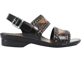 Opela Rodrigo Black Multi Leather Sandal