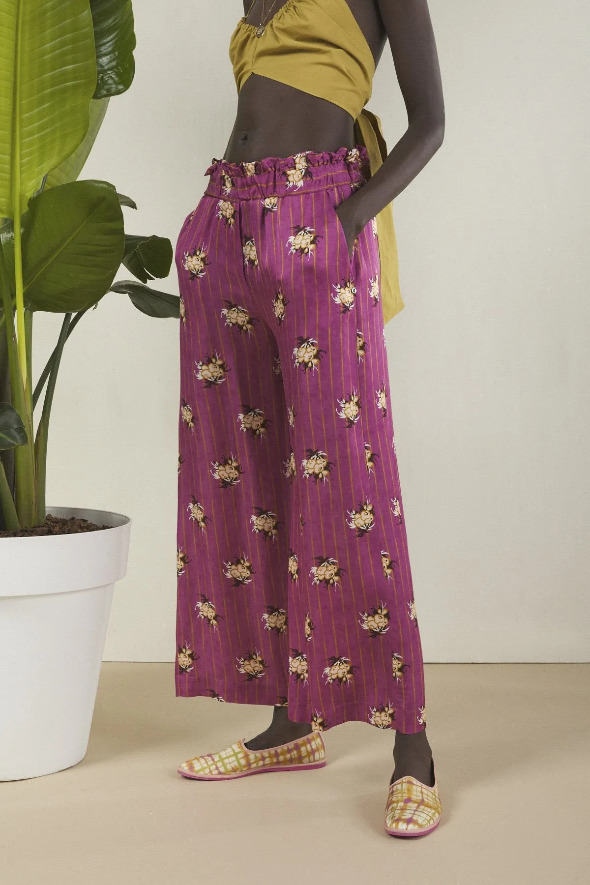 Ottod'Ame Print Palazzo Trousers - Geranio