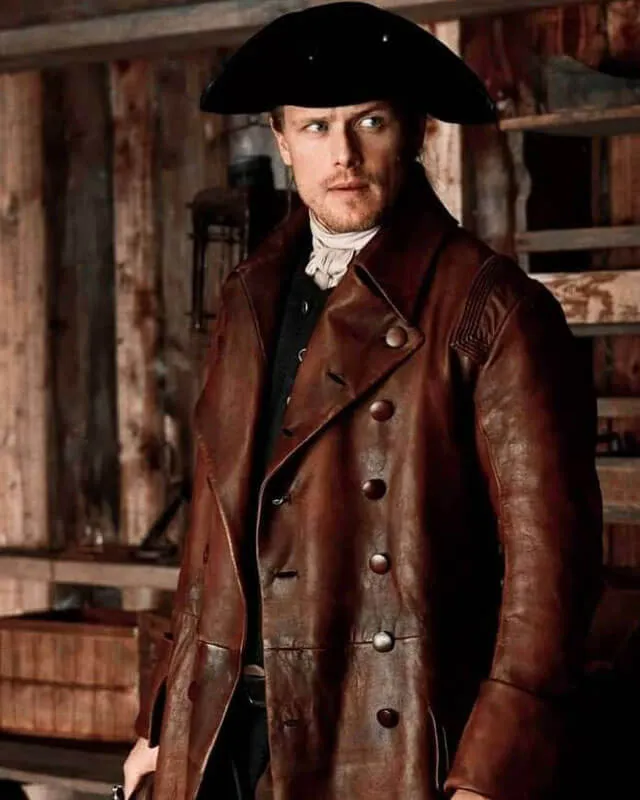 Outlander Jamie Fraser Waxed Leather Coat