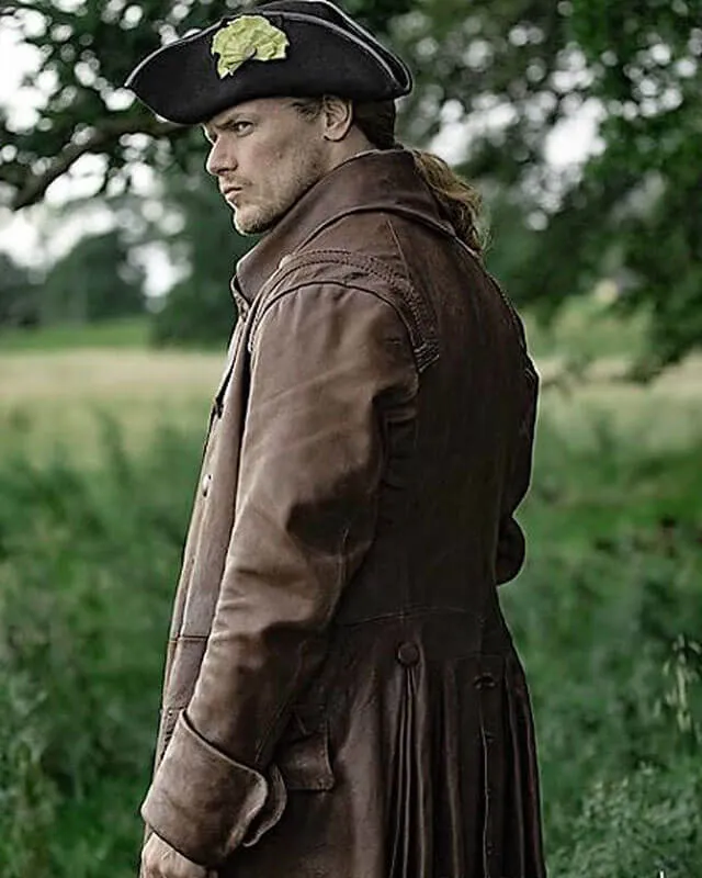 Outlander Jamie Fraser Waxed Leather Coat