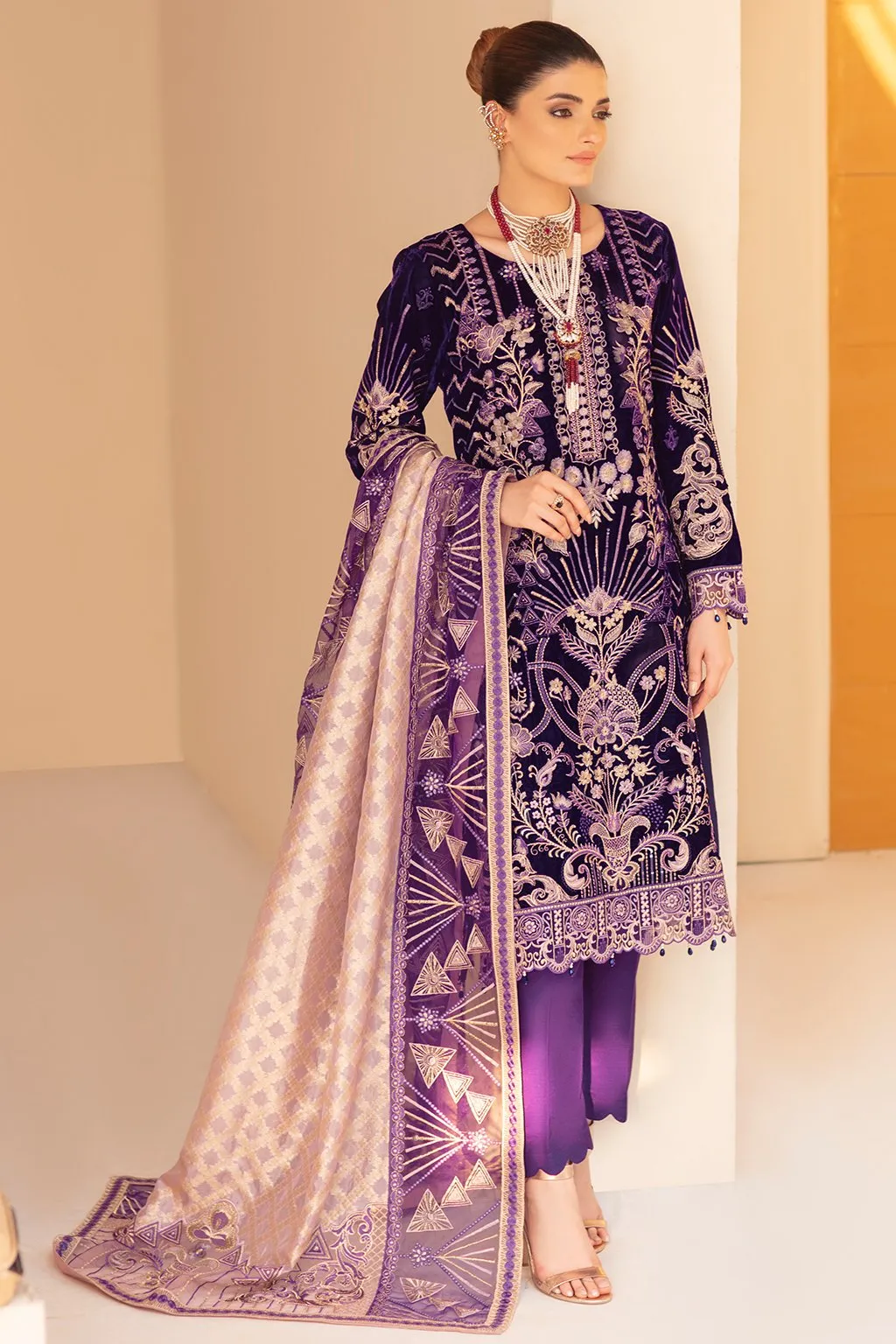 Party Dress Pakistani with Floral Embroidery #PF278