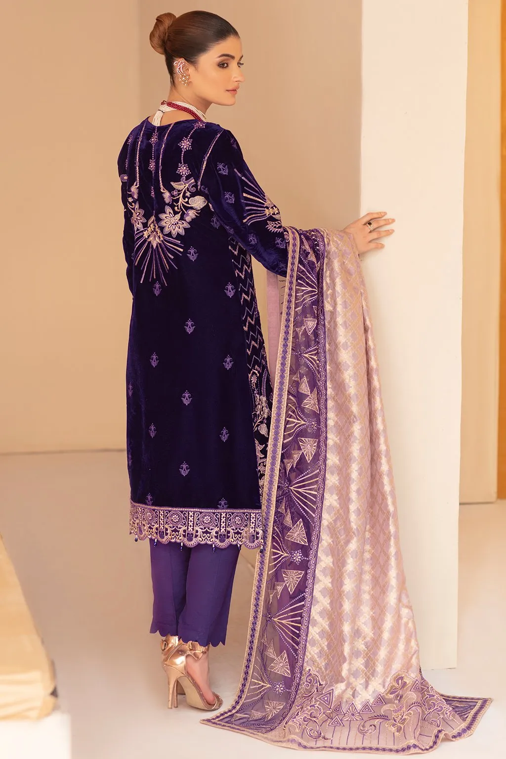 Party Dress Pakistani with Floral Embroidery #PF278