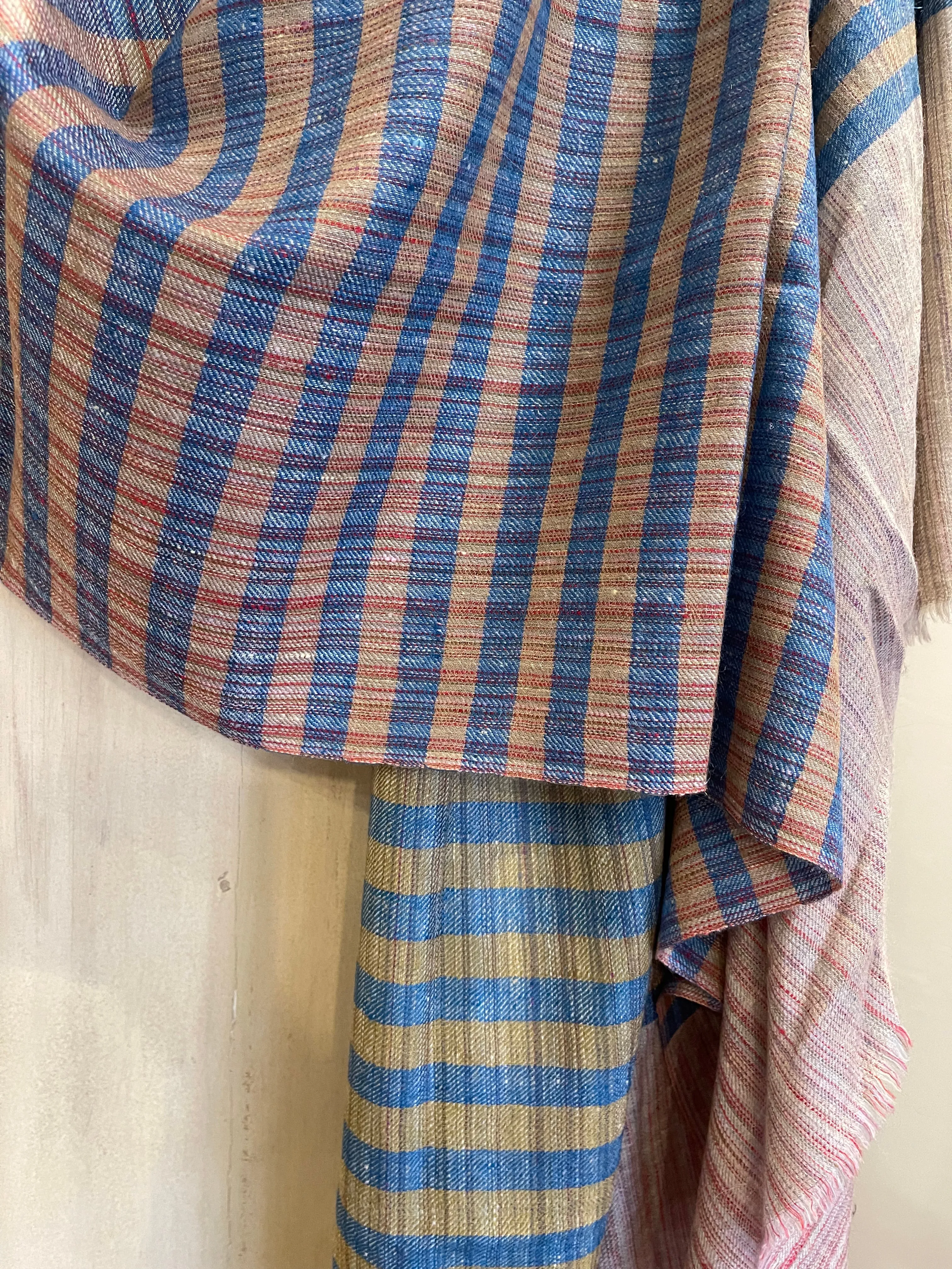 Pashmina Handloomed Scarf - Madras Stripe