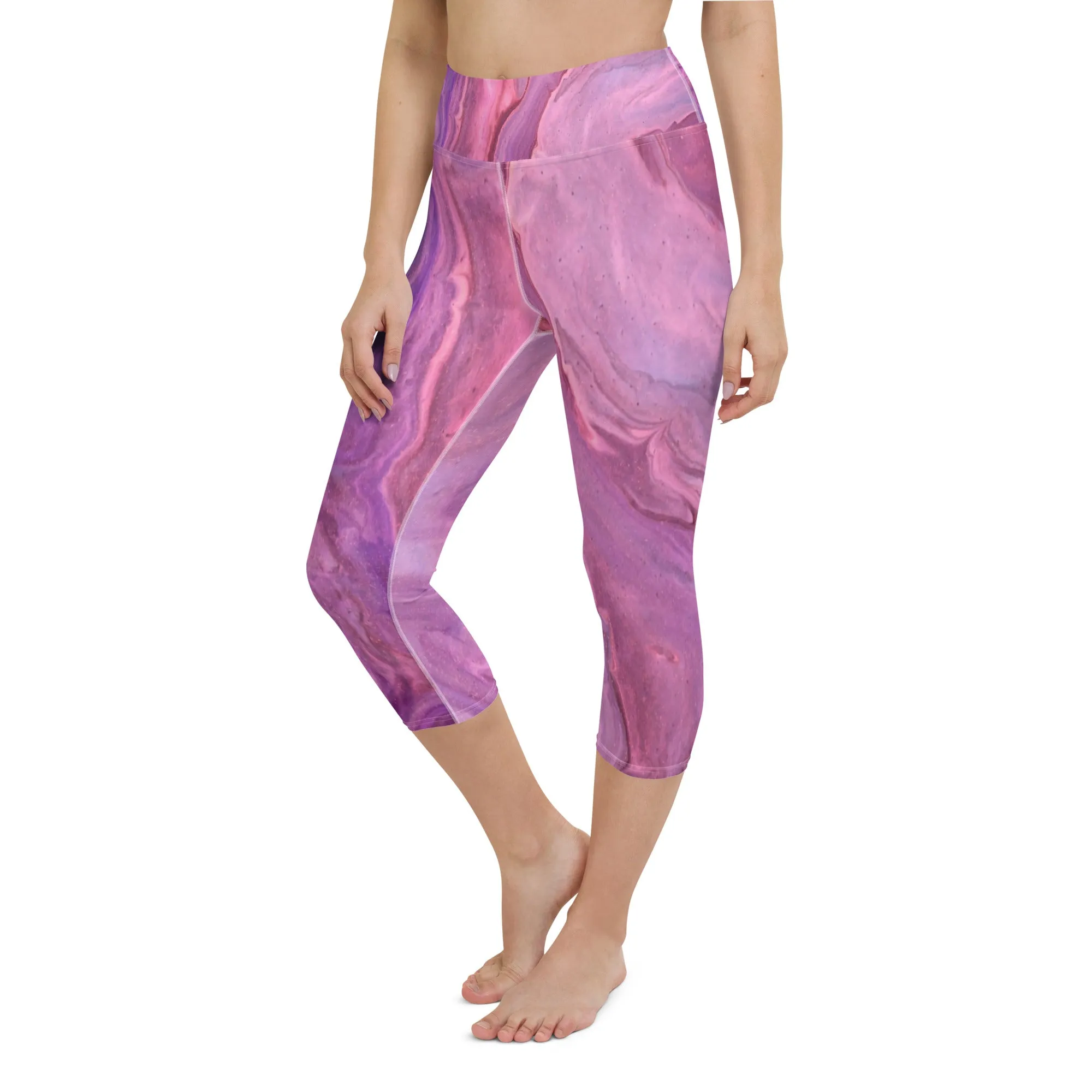 Pastel rainbow color capri pants for ladies