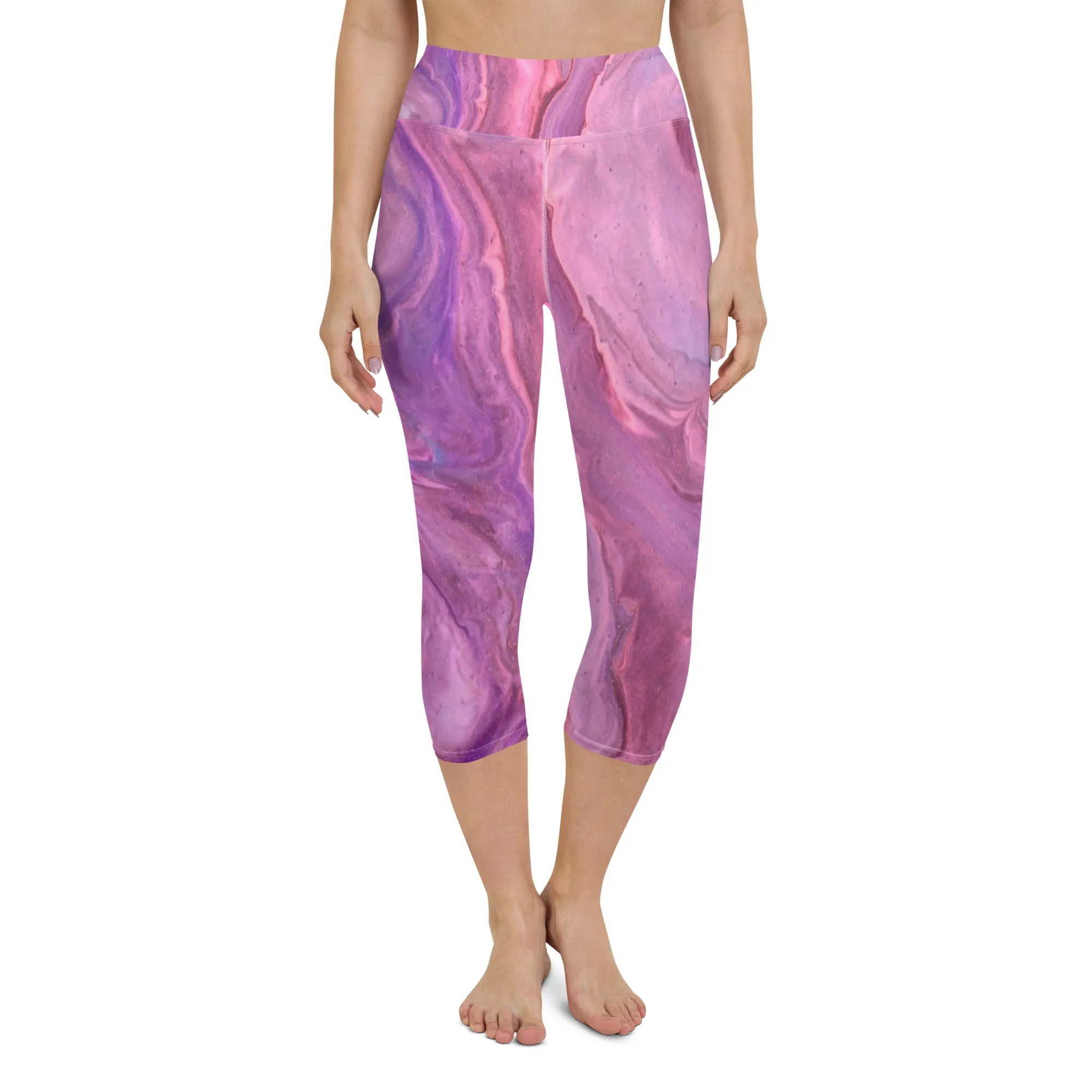 Pastel rainbow color capri pants for ladies