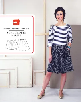 PDF Pattern - Soho Shorts   Skirt | Liesl   Co