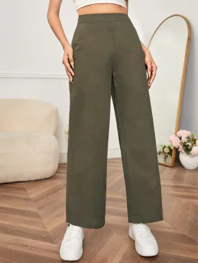 PETITE High Waist Wide Leg Pants