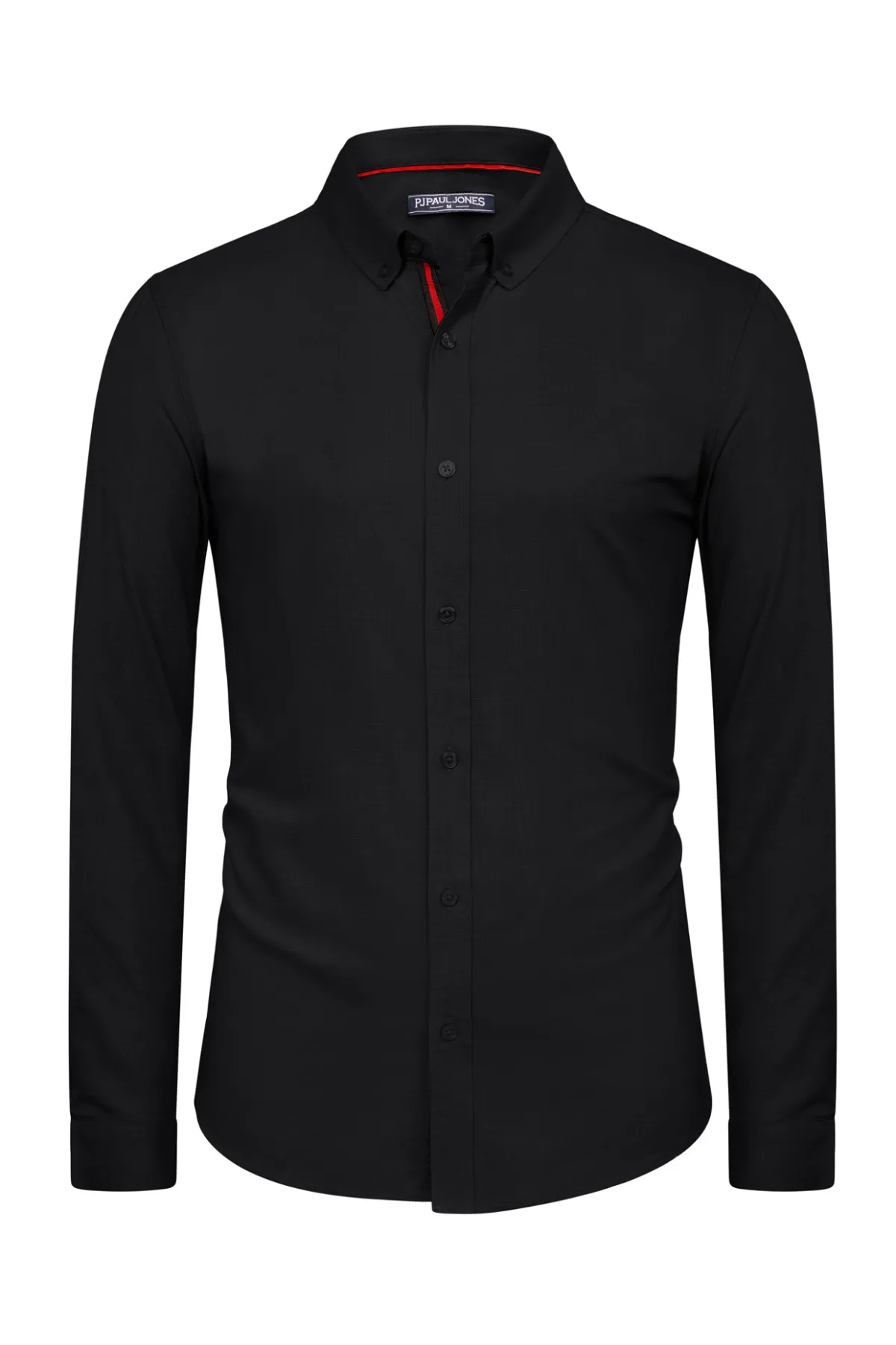 PJ Men Breathable Cotton & Linen Shirt Long Sleeve Button-Down Collar Tops