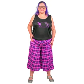 Purple Plaid Culottes