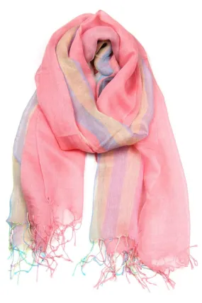 Scarf / Coral / Linen Cotton / Unisex