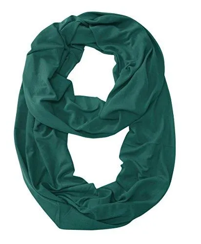 Sea Green Peach Couture All Seasons Jersey Woven Cotton Infinity Loop Scarf