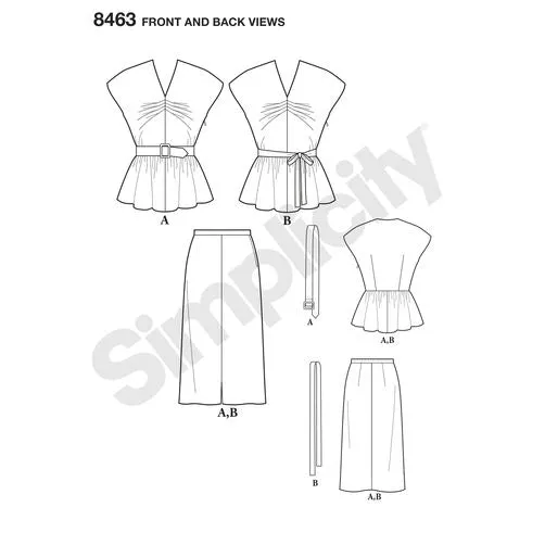 Simplicity 8463 1940s Two-Piece Vintage Dress Paper Sewing Pattern