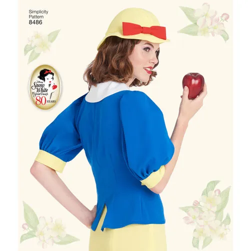 Simplicity 8486 1930s Snow White Dress and Hat Paper Sewing Pattern