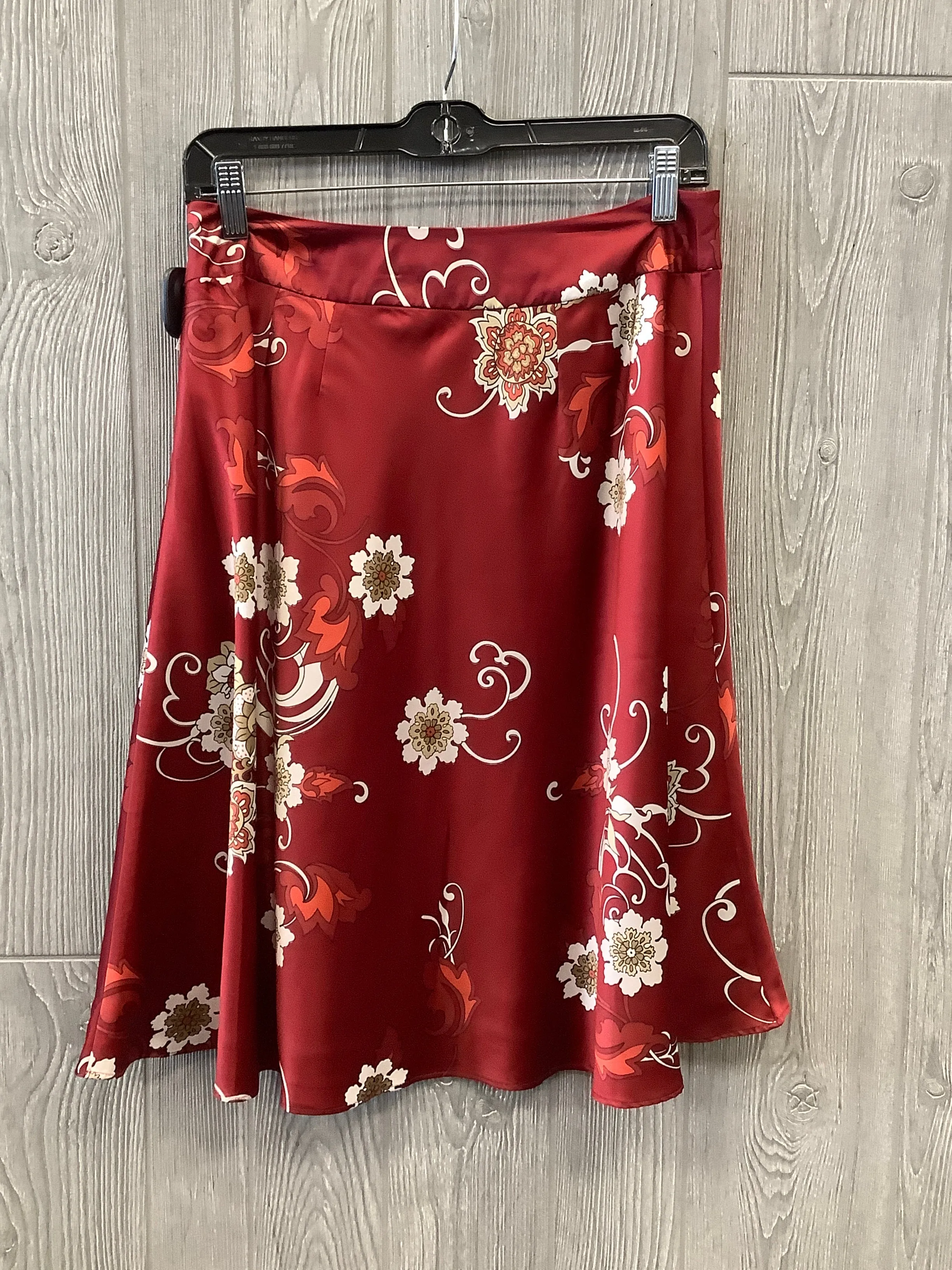 Skirt Midi By Ann Taylor In Red, Size: 6p