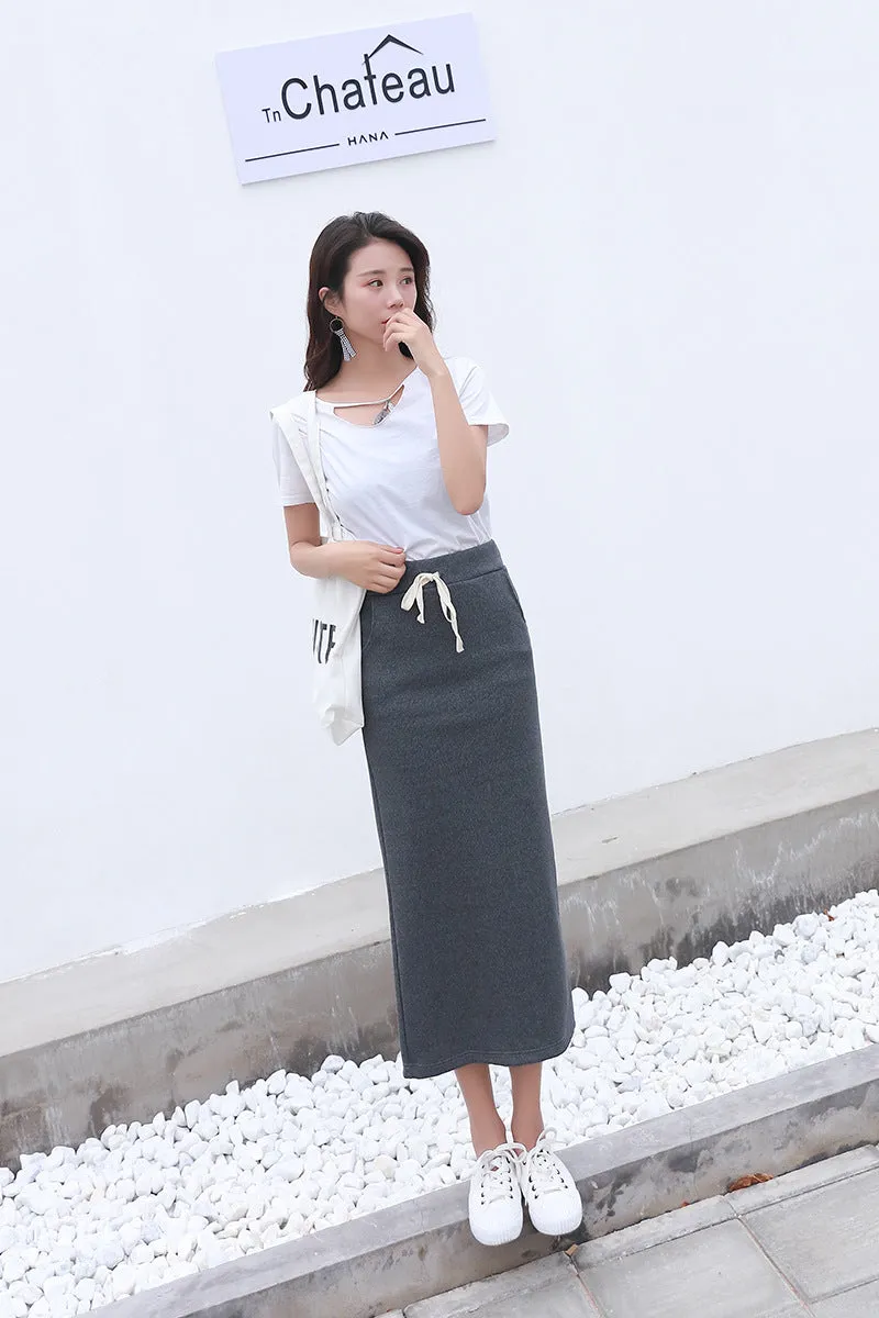 Skirt Women Korean Slim Look Pencil Splitted Skirt