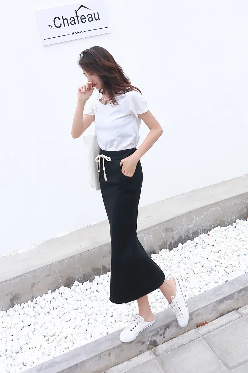 Skirt Women Korean Slim Look Pencil Splitted Skirt