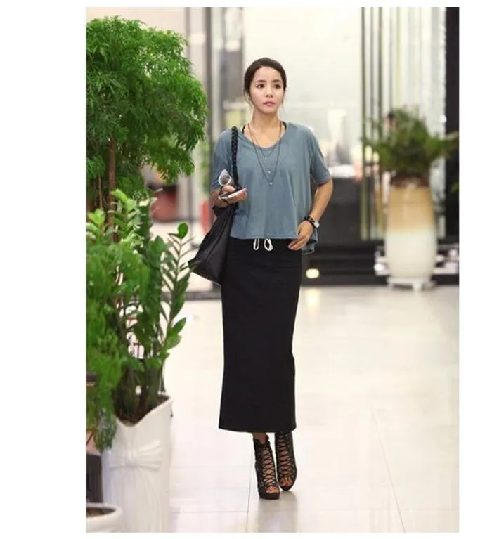 Skirt Women Korean Slim Look Pencil Splitted Skirt