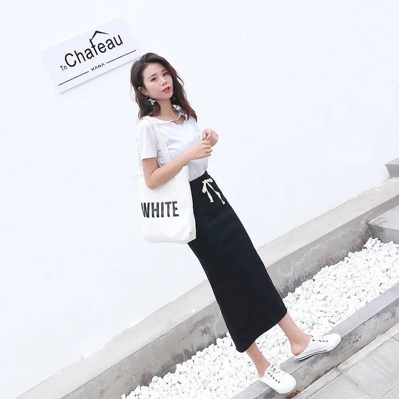 Skirt Women Korean Slim Look Pencil Splitted Skirt