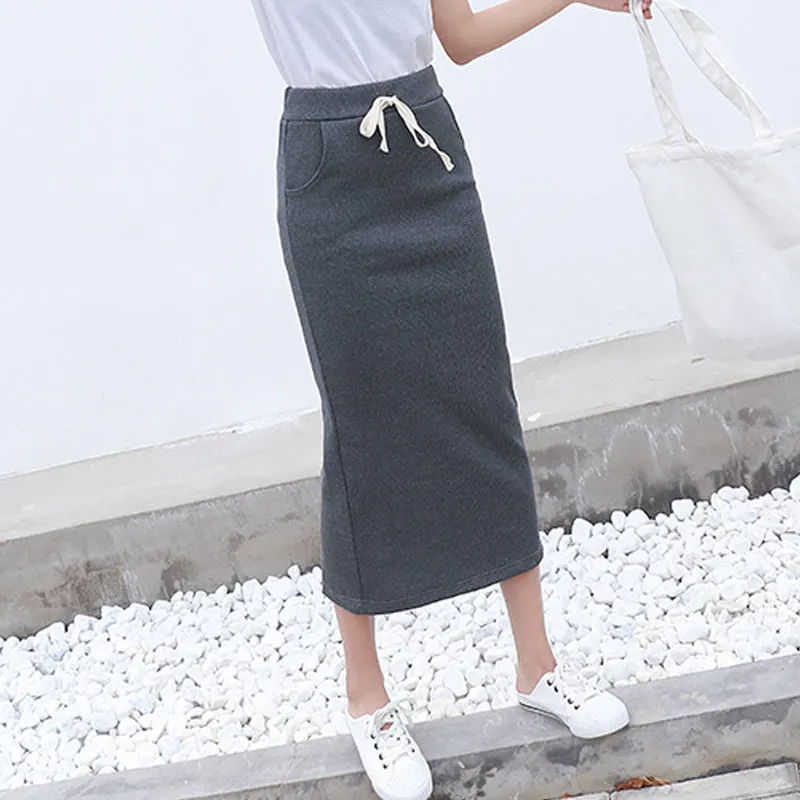 Skirt Women Korean Slim Look Pencil Splitted Skirt