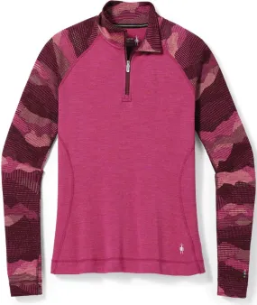 SMARTWOOL CLASSIC THERMAL MERINO BASE LAYER PATTERN 1/4 ZIP WOMENS TOP