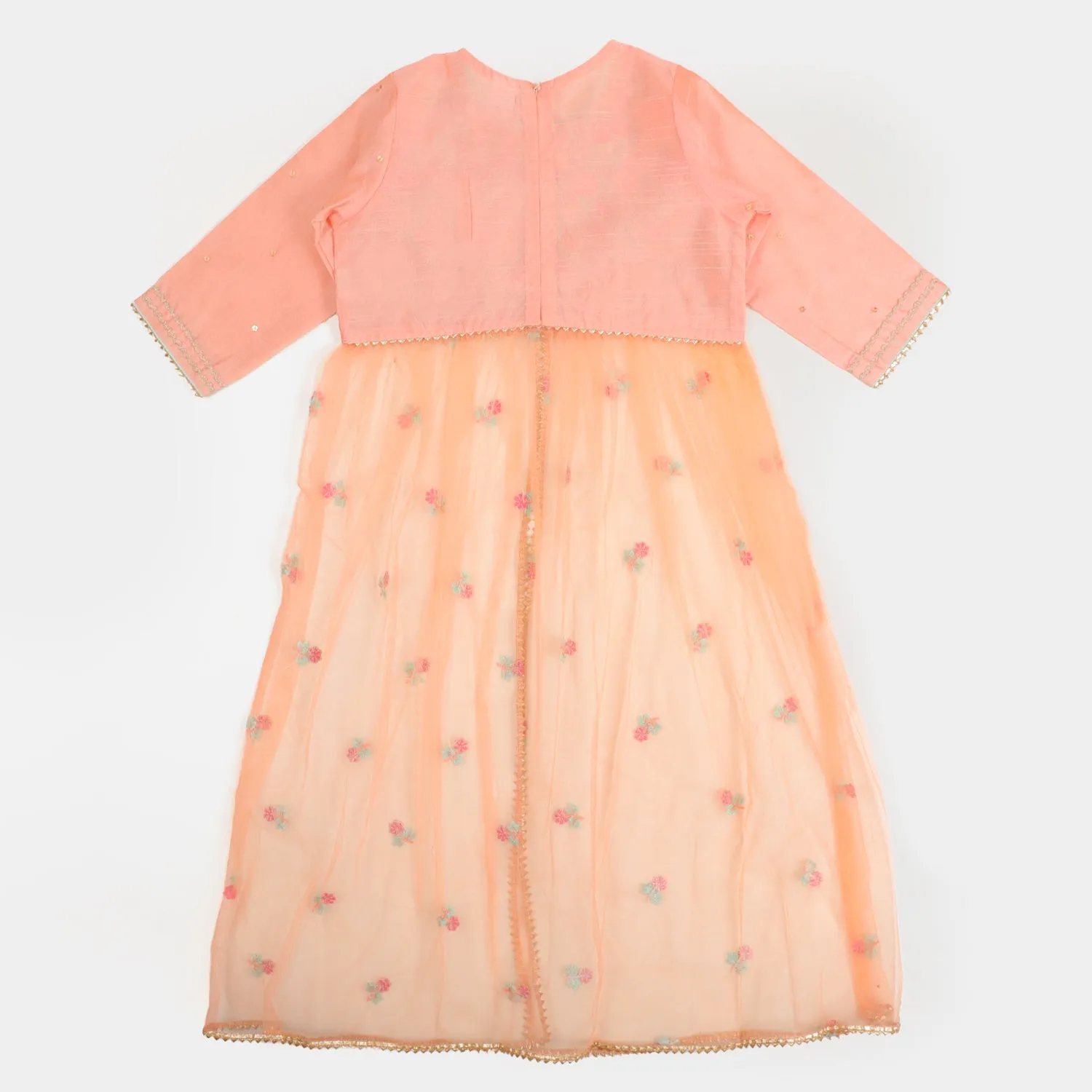 Stylish Girls 3Pcs Fancy Bano - Light Peach