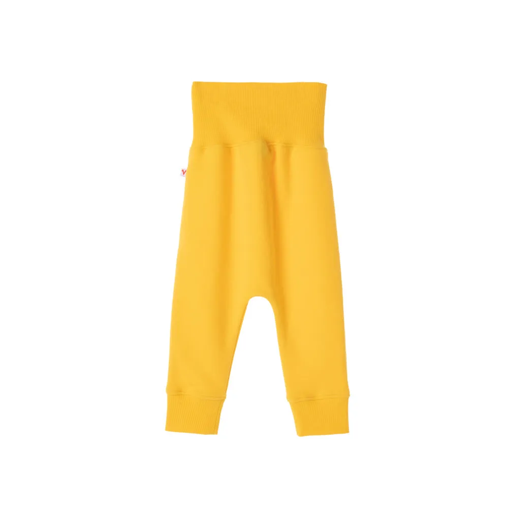 Vauva Baby Girls Flowers High Waist Pants - Yellow