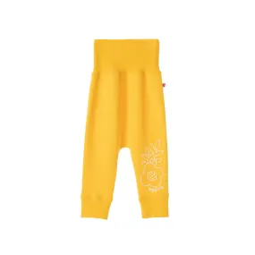 Vauva Baby Girls Flowers High Waist Pants - Yellow