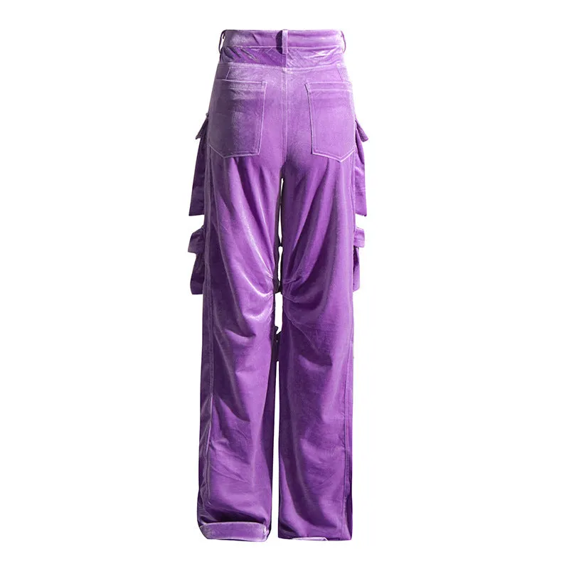 Velvet High Waist Cargo Pants