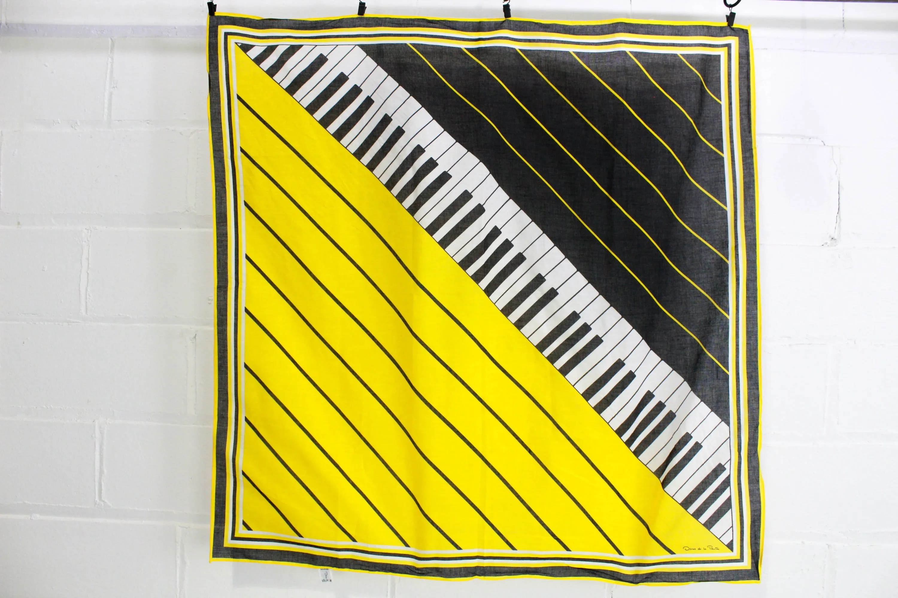 Vintage Oscar de la Renta Piano Scarf