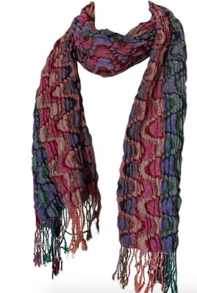 Wavy Textured Viscose Scarf