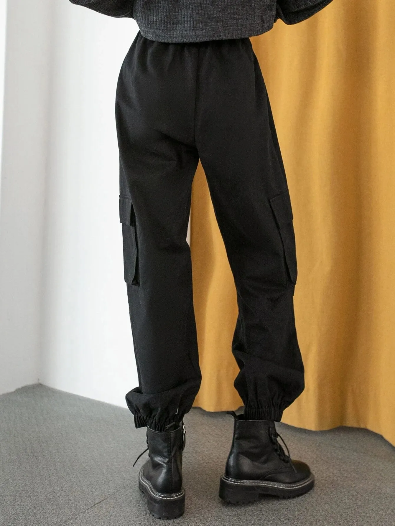 Zipped Long Length Cargo Pants